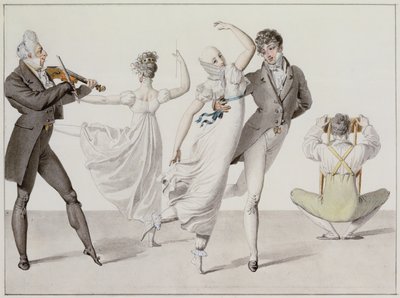 Kuvitus "Le Bon Genre", noin 1810 tekijältä French School