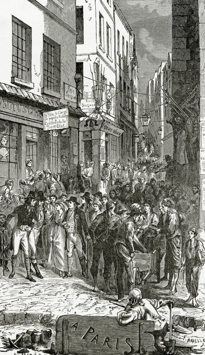 Kuvitus Quatre Vingt Treizesta, 1800-luku (bw-kaiverrus) tekijältä French School