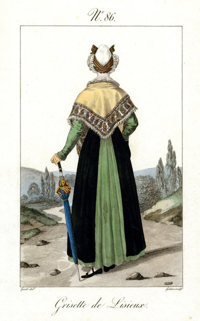 Kuva nro 86, Grisette of Lisieux (värillinen kaiverrus) tekijältä French School