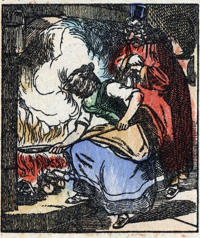 Kuva tarinasta "" Raminagrobis ja hiiret "" Puukaiverrus Imaging Pellerin - Epinal, sd. 1800-luvun loppu. tekijältä French School
