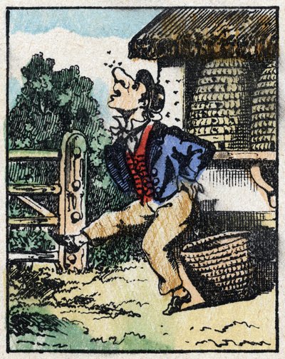 Kuva tarinasta "" Veridique Jeannot Serinetin historia "" Kuvien puukaiverrus Pellerin - Epinal, sd. 1800-luvun loppu. tekijältä French School