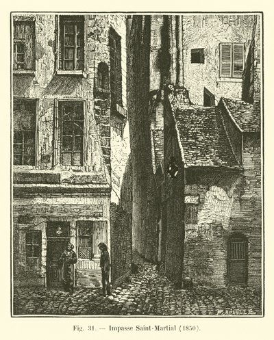 Saint-Martialin umpikuja, 1850 tekijältä French School