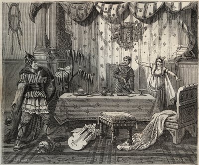 Vuonna 978 Lothaire (941-986), frankien kuningas (Lothair) astui Pyhän Imperiumin Otto II:n (955-983) ja hänen vaimonsa Theophanon tai Theophanun tai Theophania Sklerainan (655-991) palatsiin Aachenissa, mutta keisarillinen perhe pystyi vangitsemaan. kuva  tekijältä French School