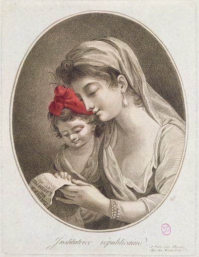 Institutrice Republicaine. n.1789 (värikaiverrus) tekijältä French School