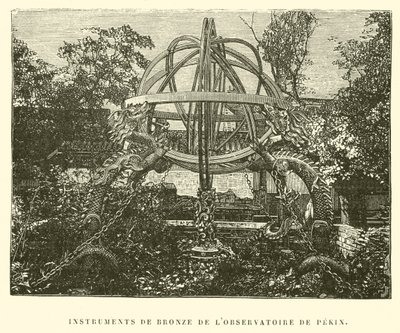 Pekingin observatorion pronssiset instrumentit (kaiverrus) tekijältä French School