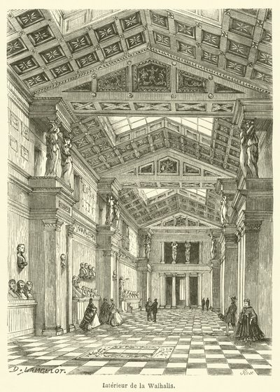 Interior de la Valhalla (kaiverrus) tekijältä French School