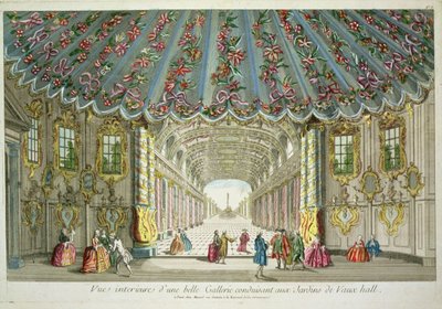 Vauxhall Gardensiin johtavan gallerian sisätilat tekijältä French School