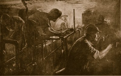 Ranskalaisen Assaultin tykistölle kuuluvan panssarivaunun sisäpuoli, 1914-18 tekijältä French School