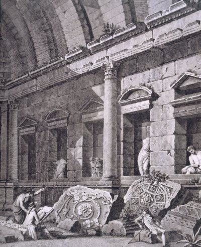 Nimesin Dianan temppelin sisustus, Antiquities of France: Vol I, Nimesin muistomerkit tekijältä French School