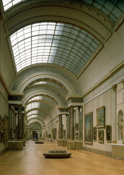 Grande Galerien sisäkuva 1500-1800-luvulta tekijältä French School