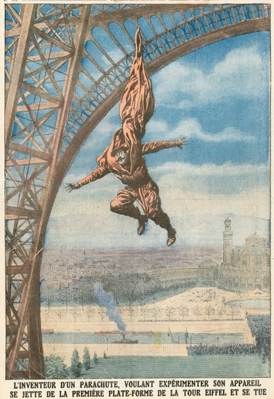 Laskuvarjon keksijä hyppää Eiffel-tornista tekijältä French School