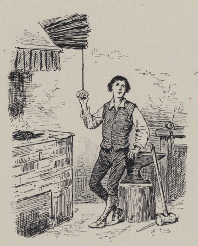Italialainen säveltäjä Gioachino Rossini poikana (kaiverrus) tekijältä French School