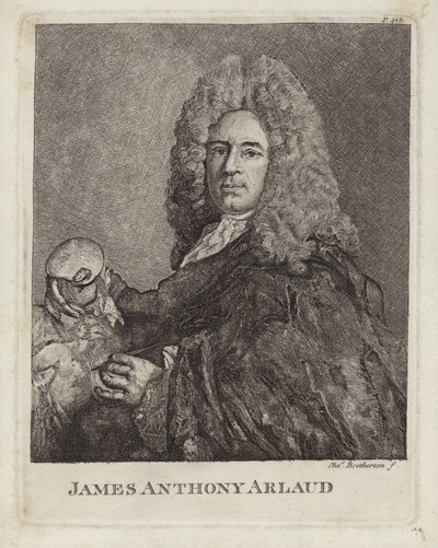 James Anthony Arlaud, sveitsiläinen taiteilija Genevestä. Kaiverrus Charles Bretherton tekijältä French School