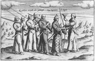 Japanilainen aatelismies saattajan kanssa, n. 1660 tekijältä French School
