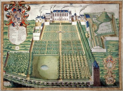 Jardin des Plantes, Pariisi. 1636 (akvarelli) tekijältä French School