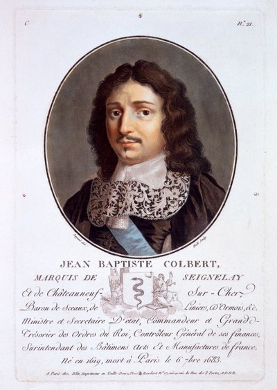 Jean-Baptiste Colbert, Marquis de Seignelay, teoksesta Portraits of Great Men, Ilstrious Women, and Memorable Subjects of France, julkaistu 1787-92 tekijältä French School