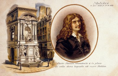 Jean-Baptiste Poquelin, alias Moliere (värilitho) tekijältä French School