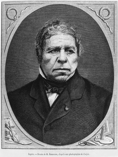 Jean Auguste Dominique Ingres (1780-1867) Etienne Carjatin (1828-1906) valokuvasta 1867 tekijältä French School