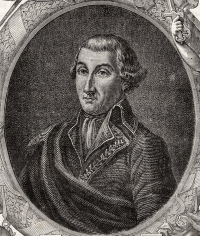 Jean Baptiste Camille Canclaux (1740-1817) Louis Blancin (1811-82) teoksesta "Histoire de la Revolution Francaise" tekijältä French School