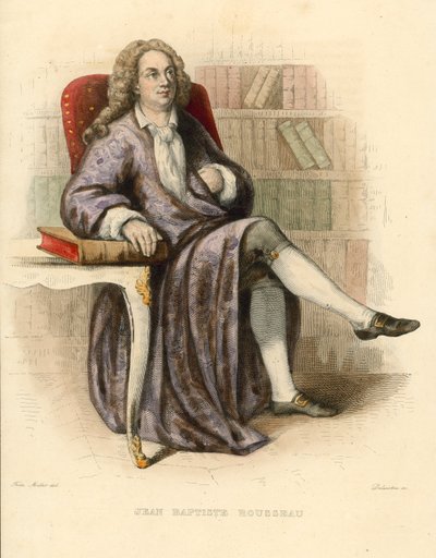 Jean Baptiste Rousseau (värillinen kaiverrus) tekijältä French School