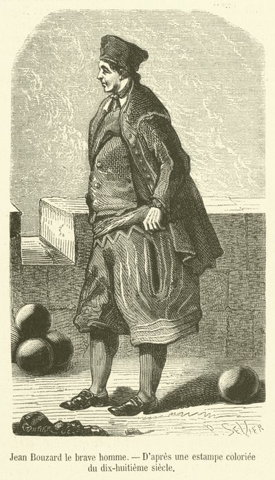 Jean Bouzard rohkea mies (kaiverrus) tekijältä French School