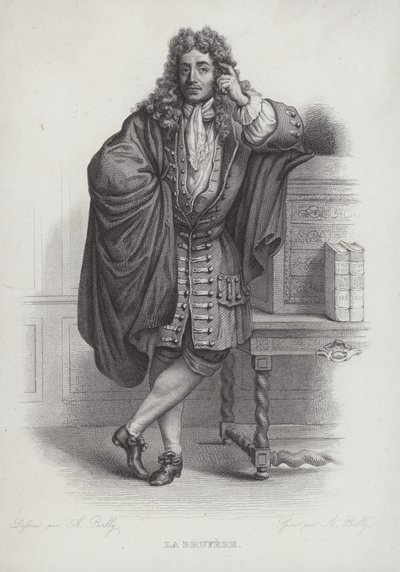Jean de La Bruyere, ranskalainen filosofi, moralisti ja kirjailija (kaiverrus) tekijältä French School