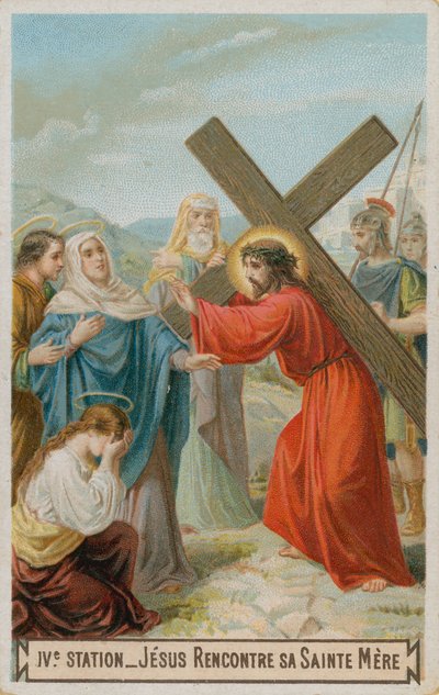 Jeesus tapaa äitinsä. Ristin neljäs asema tekijältä French School