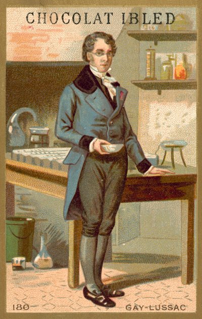 Joseph Louis Gay-Lussac, ranskalainen kemisti ja fyysikko (chromolitho) tekijältä French School