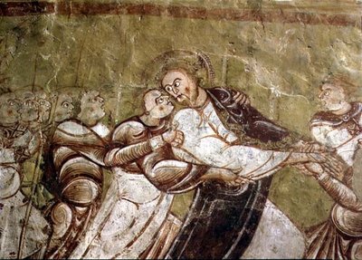Judas Kissing Christ (fresko) (95750:n yksityiskohta) tekijältä French School
