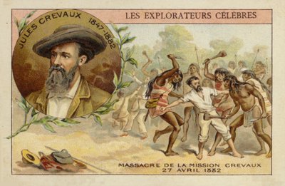 Jules Crevaux (1847-1882) Rio Pilcomayon rannalla Argentiinassa 27. huhtikuuta 1882 tekijältä French School