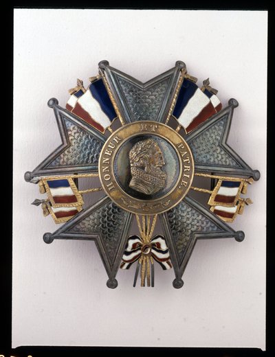Heinäkuun monarkia - Heinäkuun monarkia - Suurristin laatta, Louis Philippe 1.: "" Honor et Homeland"" - (Henry IV:n kuva). Antanin sotilaat tekijältä French School