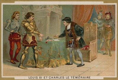 Ranskan kuningas Ludvig XI ja Kaarle Rohkea, Burgundin herttua tekijältä French School