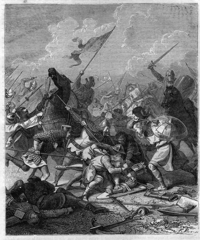 Germanian kuningas Othon I, sanoi Suuri (912-973) hämmästyneenä kapinallisista Roomassa. Maurice Lachatren kaiverrus "Histoire des Papes-Rois-Queen and Empereurs a travers les centuries" tekijältä French School
