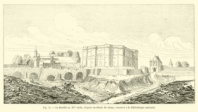 Kansalliskirjastossa säilytetty Bastille 1400-luvulla tekijältä French School