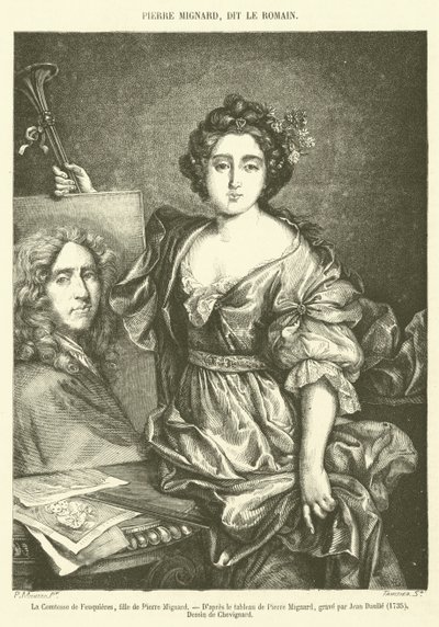 Feuquieresin kreivitär, Pierre Mignardin tytär (kaiverrus) tekijältä French School