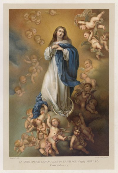 Neitsyt Marian tahraton sikiäminen Murillon mukaan, Musee du Louvre (kromoliitti) tekijältä French School