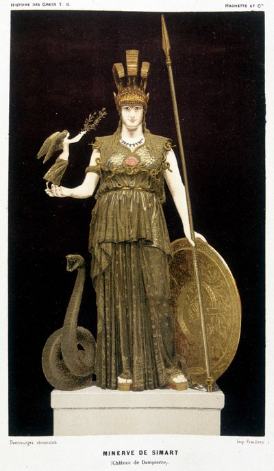La Minerve de Simart - "Kreikkalaisten historiassa" Victor Duruy 1887. tekijältä French School