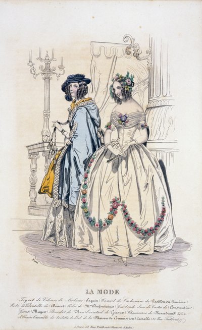 La Mode: Mainos 1800-luvun naisten muotista tekijältä French School