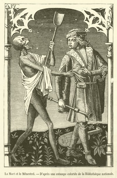 Death and the Minstrel (kaiverrus) tekijältä French School