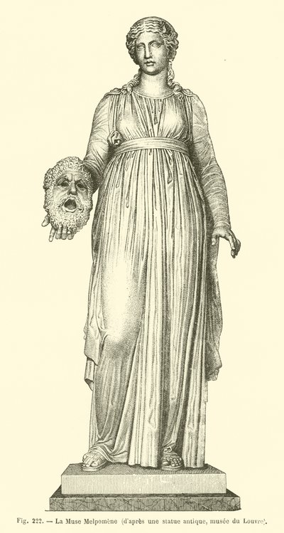 La Muse Melpomene (kaiverrus) tekijältä French School