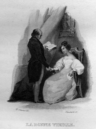 Pierre Jean de Berangerin (1780-1857), ranskalaisen runoilijan ja lauluntekijän "" Oeuvres completes" (1834) Berangerin vanha kunnon laulu. tekijältä French School