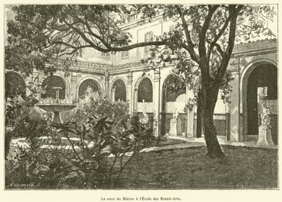 Ecole des Beaux-Artsin Murierin piha (kaiverrus). tekijältä French School