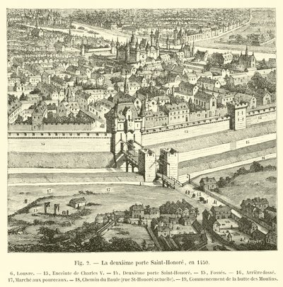 Toinen Porte Saint-Honore, vuonna 1450 tekijältä French School