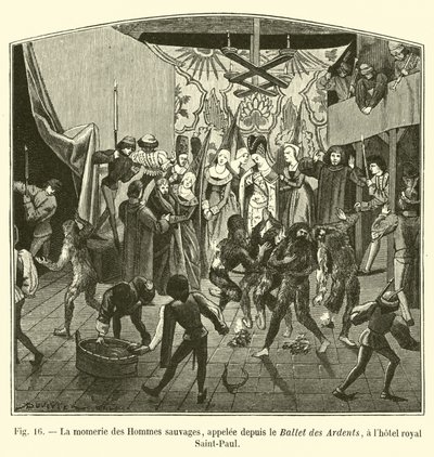 The Wild Men -mummi, jota kutsuttiin siitä lähtien Ballet des Ardentsiksi Royal Hotel Saint-Paulissa tekijältä French School