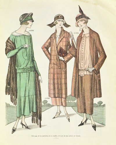 Ladies Fashion, kuvitus La Veritable Mode Francaise de Parisista, 1924 tekijältä French School