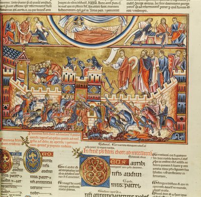 Lat 8846 f.76, piiritys kaupungissa, Hebraica Romana Gallicasta tekijältä French School