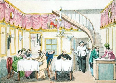 Le Boeuf a la Mode, rue Valois, Paris, Le Gout du Jour, n. 1830 (katso myös 175977) tekijältä French School