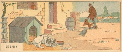 Le Chien (värilitografia) tekijältä French School