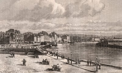 Le Havre - Normandie - kaiverrus "La France illustree: maantiede, historia, hallintotilastot" V.A. Maltaanruskea. 1884 tekijältä French School