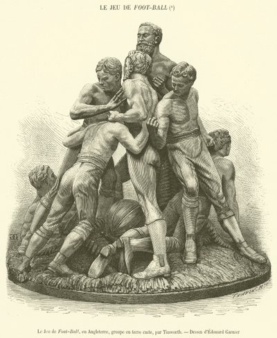 The Game of Foot-Ball, Englanti, terrakottaryhmä (kaiverrus) tekijältä French School